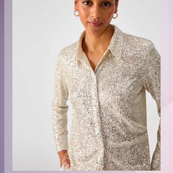 Sanctuary RADIANT SEQUIN SHIRT size L - Picture 5 of 8